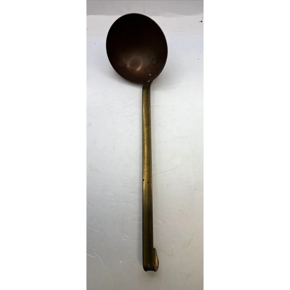Vintage 5 Pc French Copper Kitchen Utensil Wall Hanging Set MCM Farmhouse Decor